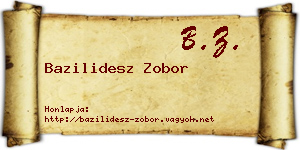 Bazilidesz Zobor névjegykártya